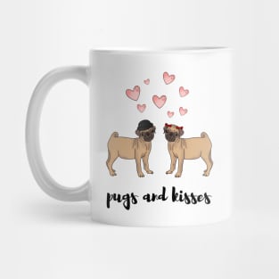 Pugs and kisses - a cute gift for a pug lover Mug